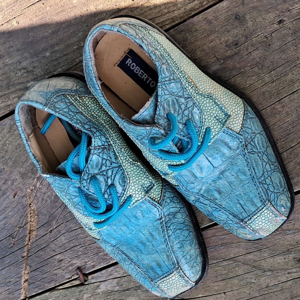 Alligator skin dress shoes
